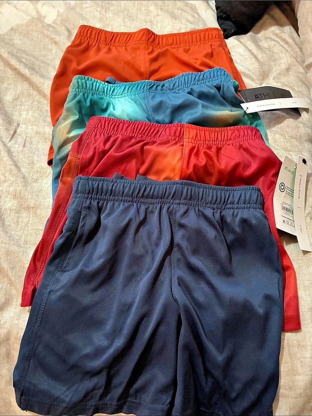4 pack Pack Kids Athletic Shorts in Blue & Red NWT